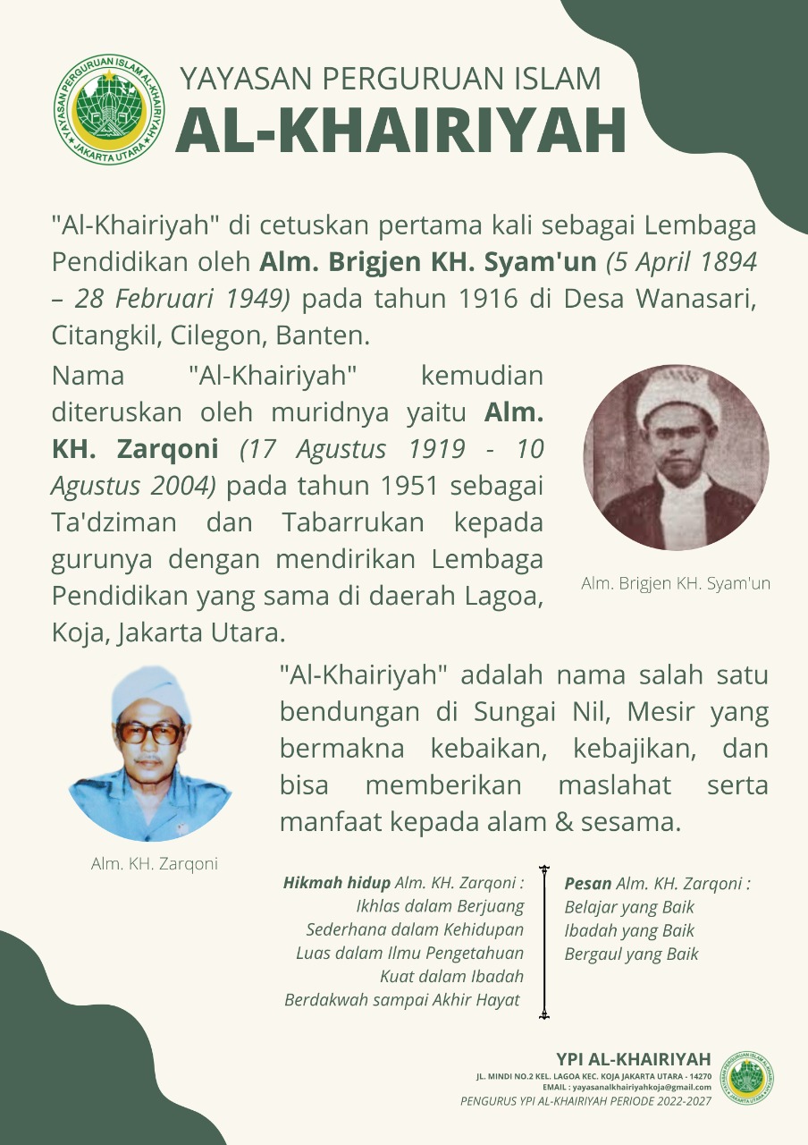 Sejarah Berdirinya Yayasan Perguruan Islam Alkhairiyah